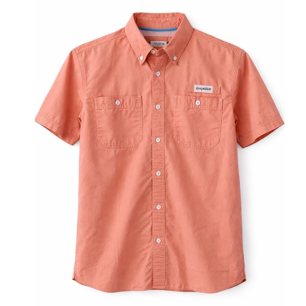 Magellan Outdoors Mens Fish Gear Magshield Shirt Short Sleeve Med Loose Fit--EUC
